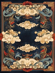 中式古典云纹吉祥图案