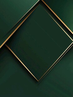 墨绿色背景金色几何框架