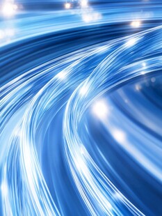 蓝色炫光流线动感背景图