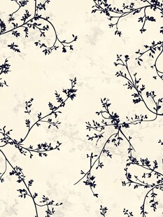 复古风花卉枝叶纹理图案