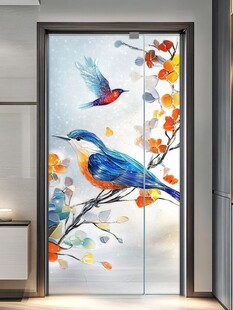 花鸟玻璃画 灵动自然之美