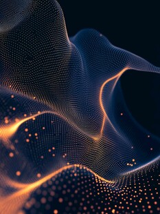 梦幻数字波浪科技背景图