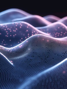 梦幻科技感波动态点云画面