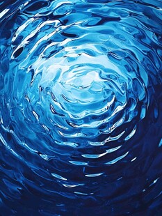 蓝色水波纹理抽象艺术图