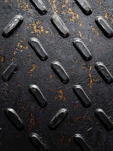 黑色菱形花纹金属板