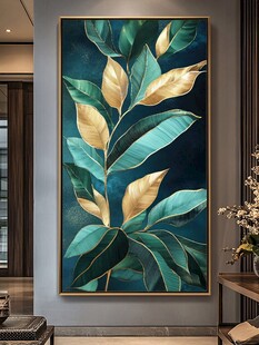 金叶绿植装饰画