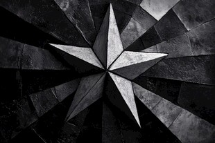 黑白星形几何图案纹理