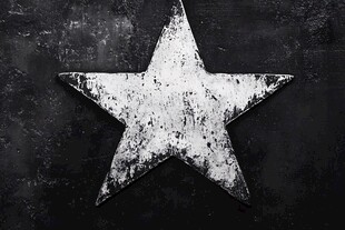 复古五角星金属质感图案