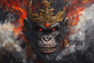 猴王威严尽显 气势非凡