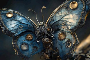 机械蓝蝶 科技与自然的融合