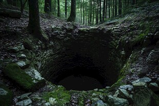 森林中的神秘深坑