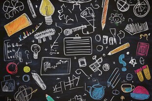 创意涂鸦 多彩学习元素集合