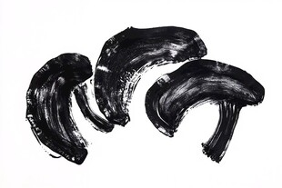 黑色墨迹笔触艺术图案