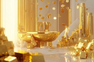 奢华金元素打造的梦幻空间