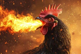 喷火雄鸡 奇幻火焰力量展现