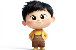 可爱小男孩卡通形象