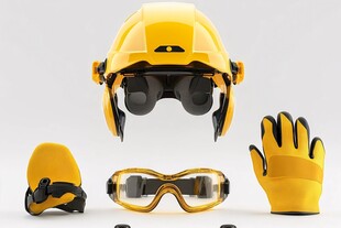 黄色工地防护装备套装