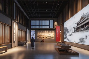 中式展馆内景 尽显典雅韵味