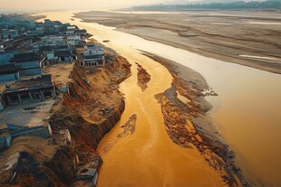 黄河畔村落的独特风貌