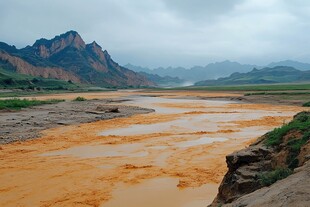 黄河畔壮丽山河景观