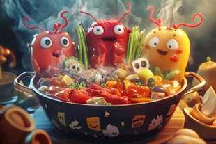 萌趣食材火锅大派对