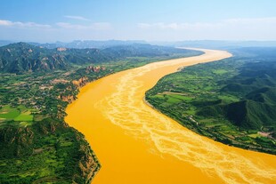 黄河壮丽风光俯瞰美景