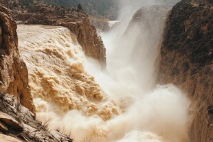 黄河壶口瀑布磅礴景观