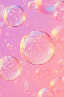 梦幻粉色泡泡浪漫场景