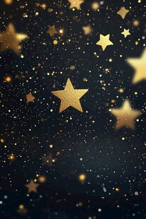 金色繁星闪耀梦幻背景
