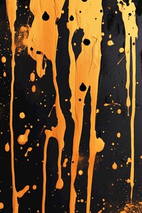 黑色背景上的金色泼墨艺术