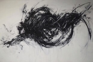 墨韵线条抽象艺术作品