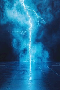 蓝色闪电震撼视觉画面