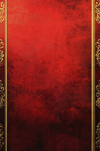红底金纹复古质感背景图