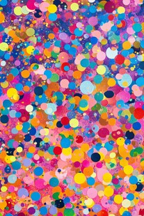 缤纷多彩圆点抽象背景图