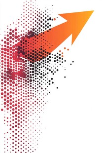 动感箭头半调图案设计