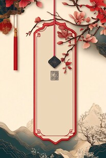 中式古典风边框装饰背景图