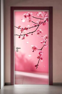 粉色桃花门饰 浪漫唯美