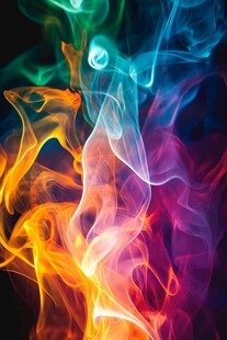 五彩斑斓的梦幻烟雾艺术