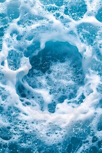 蓝色海浪漩涡特写画面