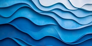 蓝色波浪纹理创意背景图
