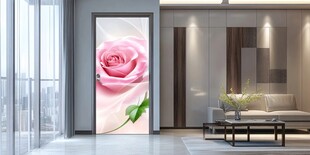 浪漫粉玫瑰装饰现代客厅