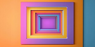 多彩嵌套方形的视觉盛宴