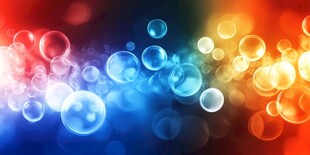 梦幻炫彩气泡背景图