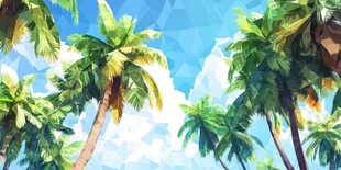 热带风情 蓝天椰林美景