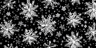 雪花纷飞黑色背景装饰图