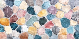 多彩碎石墙面纹理特写