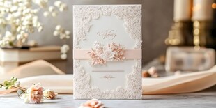 精致蕾丝婚礼请柬