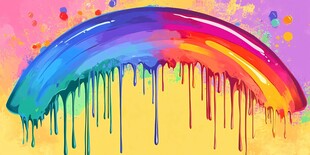 绚丽彩虹滴落梦幻色彩