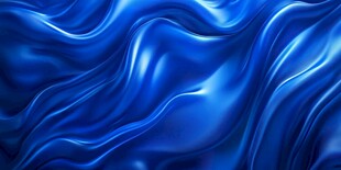 蓝色绸缎质感流动背景图