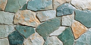 彩色拼接石墙面纹理